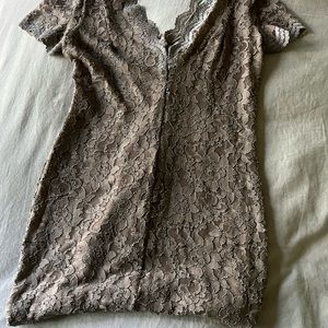 Kimchi Blue Dresses | Lace Bodycon Dress Taupe Color | Size: L |